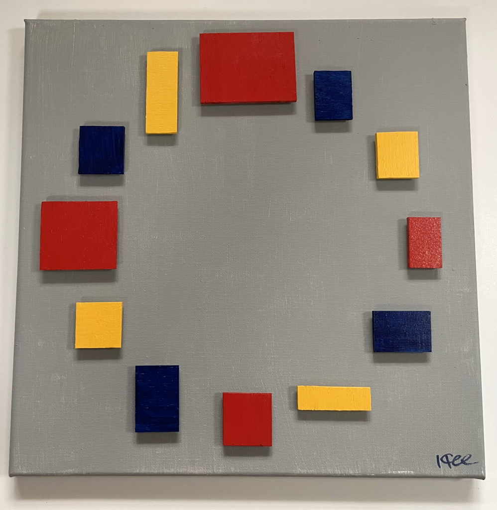 Gray Mondrian Painting
